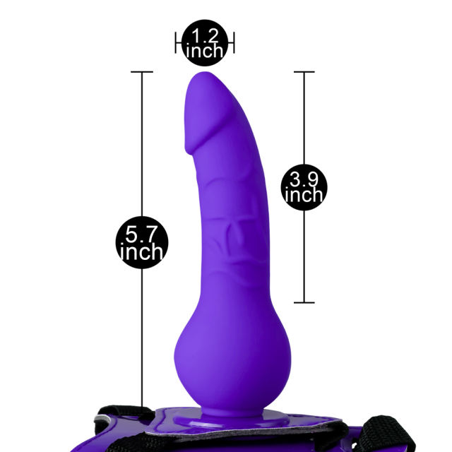 5.91'' Purple Wearable Strap-On Dildo with 10CM Insertable Length