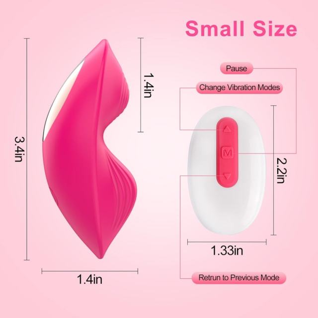 9-Speed Magenta  App-Controlled an Remote-Controlled Rechargeable Silicone Wearable Panty Clitoral Vibrator