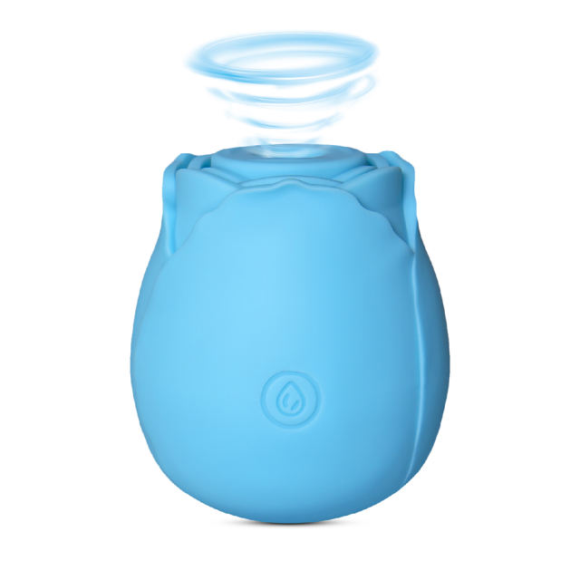 7-Function Blue Color Silicone Clitoral Sucking Rose Vibrator