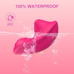 9-Speed Magenta Waterproof Rechargeable App & Remote Control Silicone Wearable Panty Vibrator