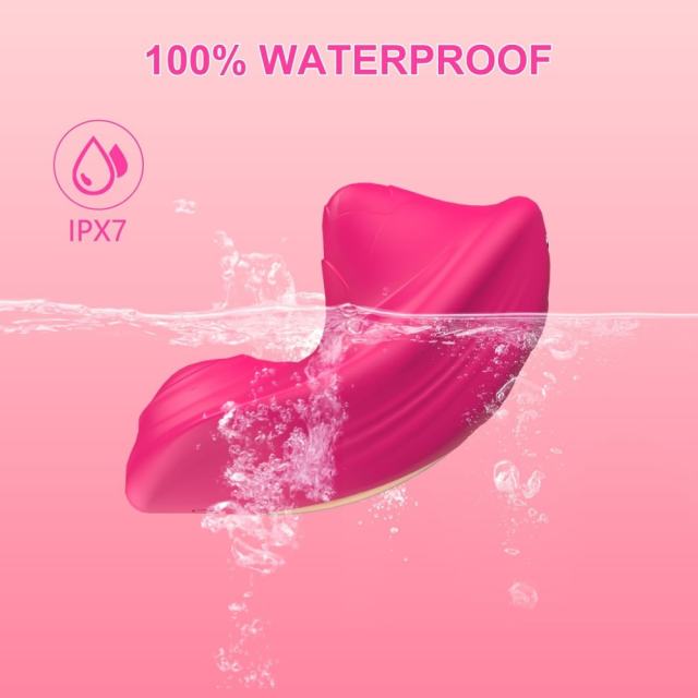 9-Speed Magenta Waterproof Rechargeable App & Remote Control Silicone Wearable Panty Vibrator