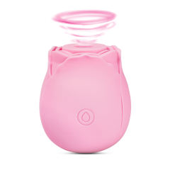 7-Function Pink Color Silicone Clitoral Sucking Rose Vibrator