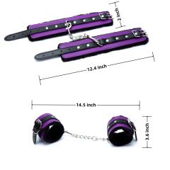 Black and Purple Fuzzy Handcuffs