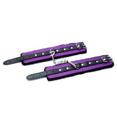 Black and Purple Fuzzy Handcuffs