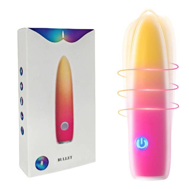 10-Speed Multicolor Rechargeable Silicone Bullet Vibrator with USB Magnetic Charging