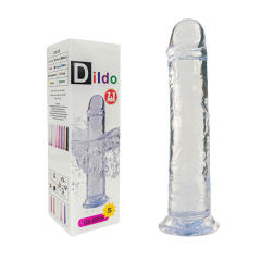 7.09'' Clear Body-Safe TPE Dildo with Strong Suction Cup