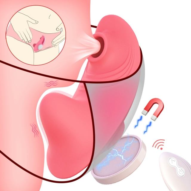 9-Speed Pink Waterproof Rechargeable App & Remote Control Silicone Wearable Panty Vibrator