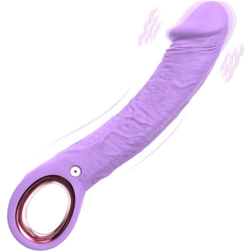 10-Speed Rechargeable Purple Silicone Vibrator with G-Spot Stimulation
