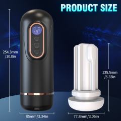 9-Speed Vibrating & 5-Mode Sucking & 3-Speed Thrusting Rechargeable Male Masturbator with Heating and Sound Effects