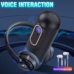 9-Speed Vibrating & 5-Mode Sucking & 3-Speed Thrusting Rechargeable Male Masturbator with Heating and Sound Effects