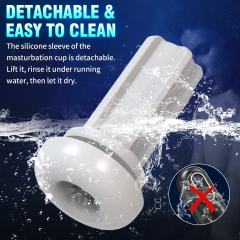9-Speed Vibrating & 5-Mode Sucking & 3-Speed Thrusting Rechargeable Male Masturbator with Heating and Sound Effects
