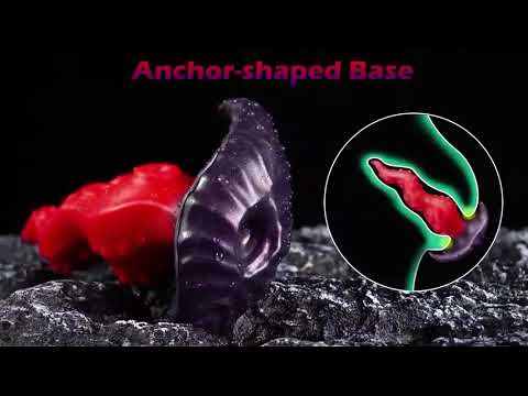 7.88'' Red and Purple Big Fantasy Monster Silicone Dildo and Butt Plug
