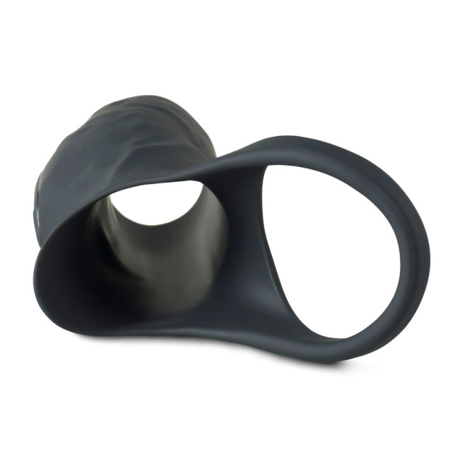 10-Speed Black Medical-Grade Silicone Rechargeable Vibrating Cock Ring with USB Magnetic Charging