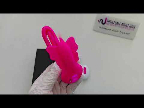 9-Speed Magenta Silicone Remote Control Rechargeable Vibrator with Flapping Function