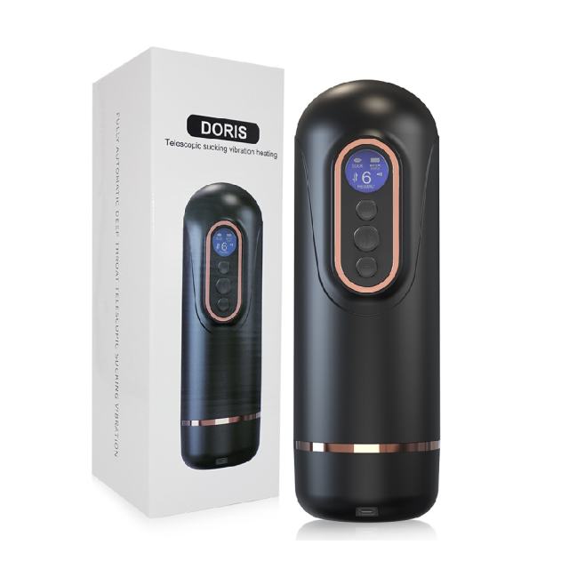9-Speed Vibrating & 5-Mode Sucking & 3-Speed Thrusting Rechargeable Male Masturbator with Heating and Sound Effects