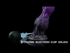 9.46'' Realistic Silicone Squirting Huge Thick Dildo with Long Insertable Length and Strong Suction Cup