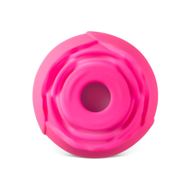 10-Function Magenta & White Silicone Rechargeable Clitoral Sucking Rose Sex Toy