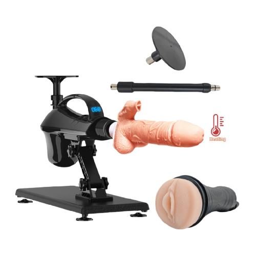 Multi-Function Black Sex Machine with Vibrating, Thrusting, Swinging & Heating Features