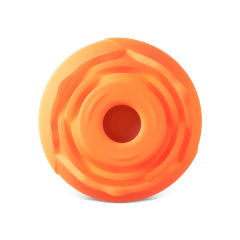 10-Function Orange & White Silicone Rechargeable Clitoral Sucking Rose Sex Toy