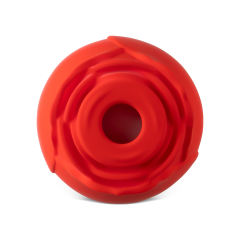 10-Function Red & White Silicone Rechargeable Clitoral Sucking Rose Sex Toy