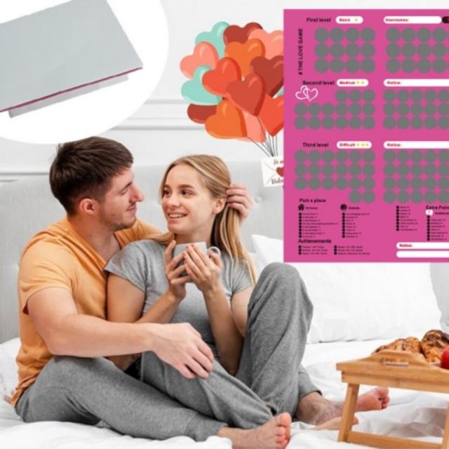 Romantic Scratch-Off Date Ideas Poster – 100 Fun Challenges for Couples & Friends