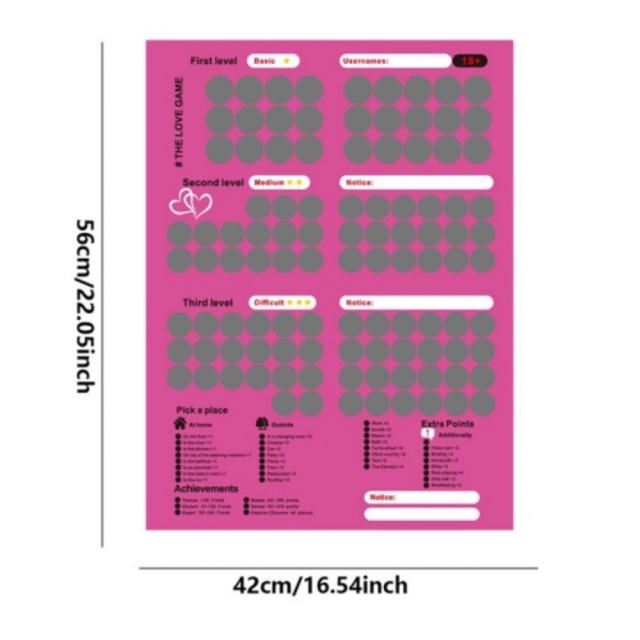 Romantic Scratch-Off Date Ideas Poster – 100 Fun Challenges for Couples & Friends