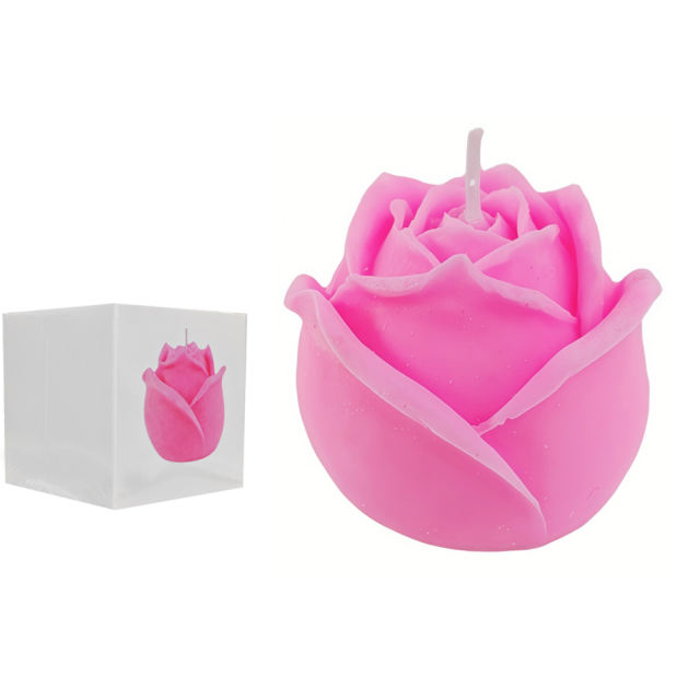 Skin-Safe Pink Flower Shape Wax Scented Candle