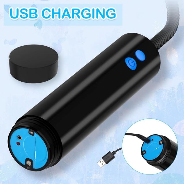 3-Speed Black Rechargeable Suction Pump with 5 Different Size Cups and Plug-In Charging