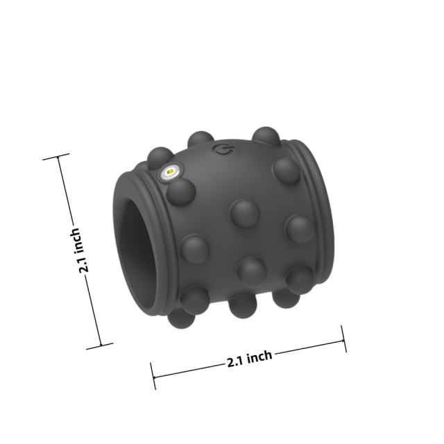 10-Speed Black Rechargeable Silicone Vibrating Cock Ring with USB Magnetic Charging