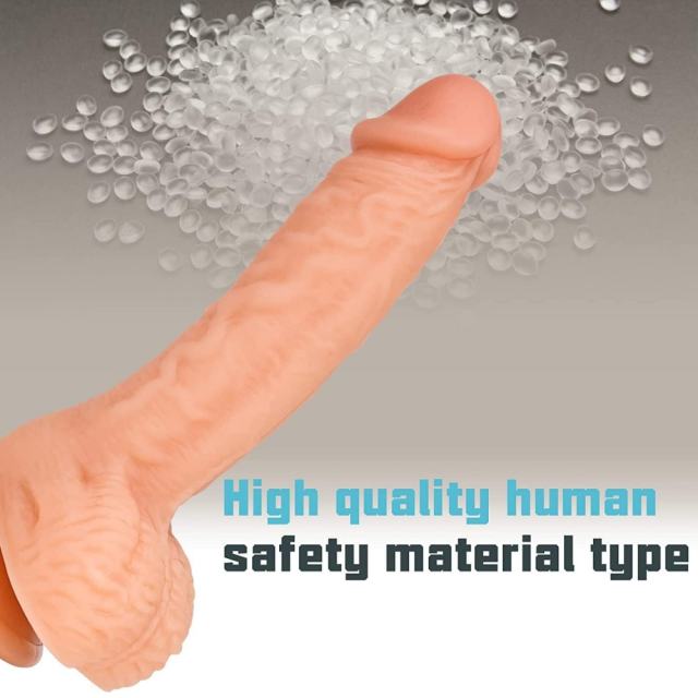 8'' Silicone Realistic Dildo with Strong Suction Cup