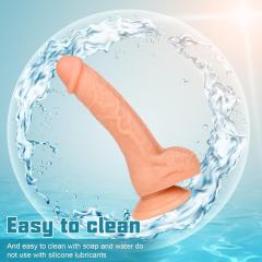 8'' Silicone Realistic Dildo with Strong Suction Cup