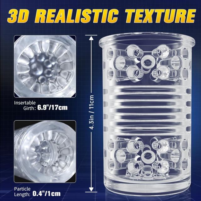 7-Speed Black & Yellow App-Controlled Rechargeable Masturbator with Vibrating, Thrusting & Rotating Functions