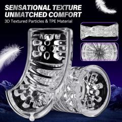 7-Speed Black Rechargeable Masturbator with Vibrating, Thrusting & Rotating Functions