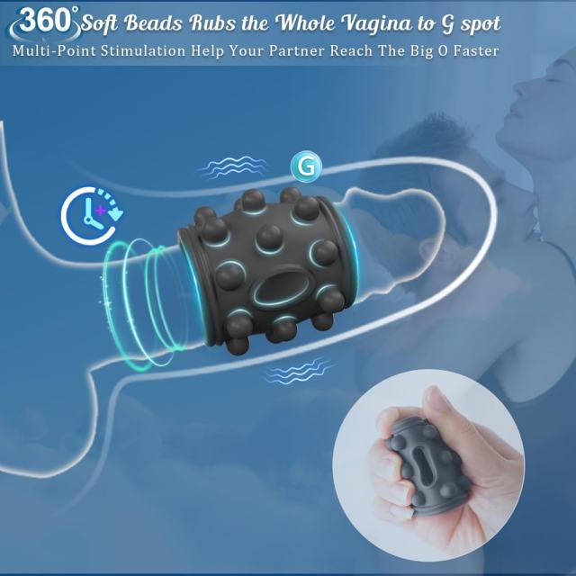 10-Speed Black Rechargeable Silicone Vibrating Cock Ring with USB Magnetic Charging