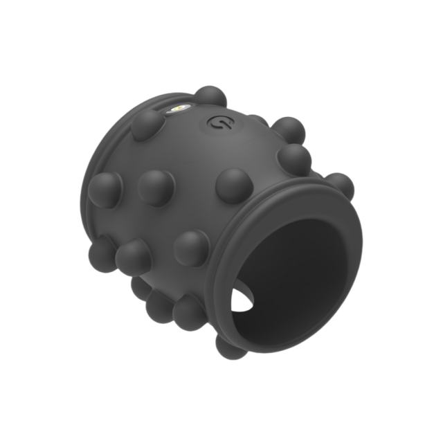 10-Speed Black Rechargeable Silicone Vibrating Cock Ring with USB Magnetic Charging