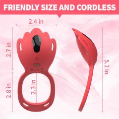 9-Mode APP-Controlled Red Silicone Rechargeable Wearable Panty Vibrator