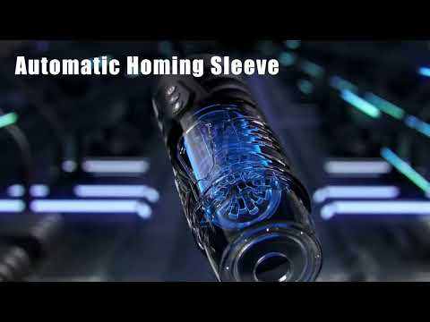 7-Speed Black Rechargeable Masturbator with Thrusting & Rotating Functions