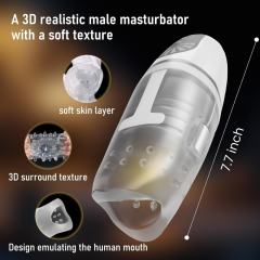 Tongue-Licking & Vibrating Male Stroker – 8 Modes, Rechargeable and Waterproof Design