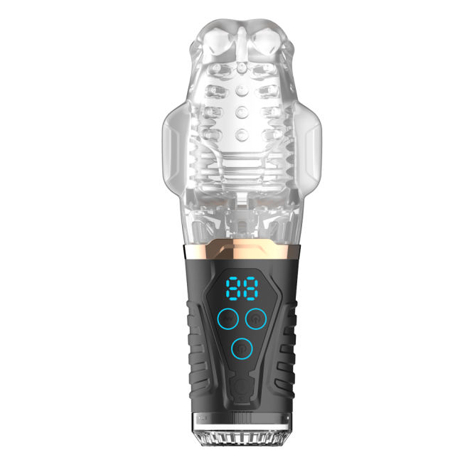 9-Mode Rechargeable Automatic Sucking & Vibrating Male Masturbator with LED Display