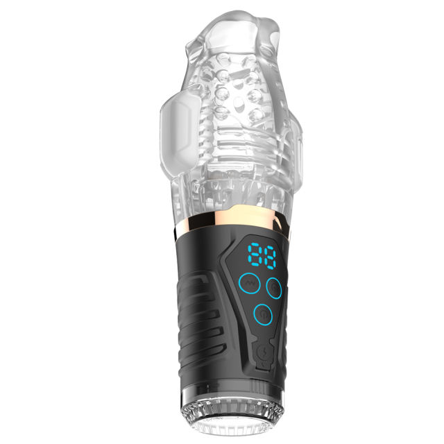 9-Mode Rechargeable Automatic Sucking & Vibrating Male Masturbator with LED Display