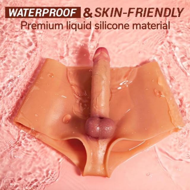 Flesh Wearable Strap-On Panties with 7.09'' Solid Realistic Dildo