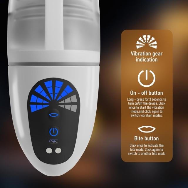 Tongue-Licking & Vibrating Male Stroker – 8 Modes, Rechargeable and Waterproof Design