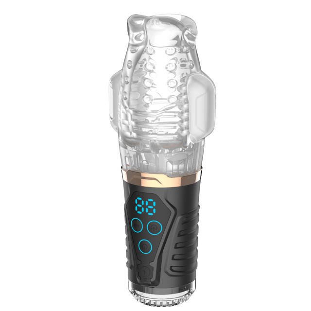 9-Mode Rechargeable Automatic Sucking & Vibrating Male Masturbator with LED Display