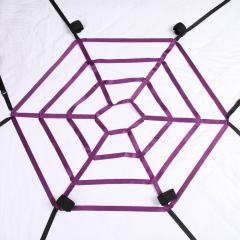 Purple Spider Web Bed Strap Set – Purple & Black Bondage Kit with Handcuffs & Ankle Cuffs