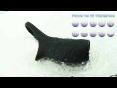 10-Speed Black Medical-Grade Silicone Rechargeable Vibrating Cock Ring with USB Magnetic Charging