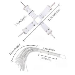 8-Piece Set White & Red Bondage Restraint Kit