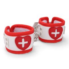8-Piece Set White & Red Bondage Restraint Kit