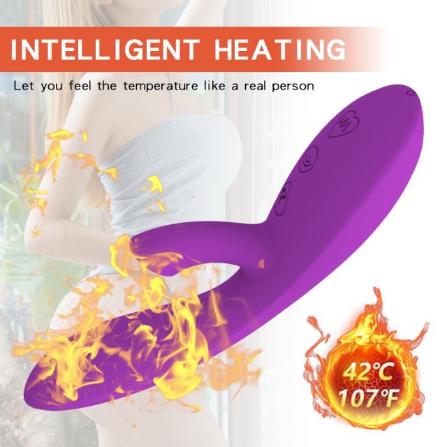 10-Speed Silicone Vibrator with Sucking and Heating