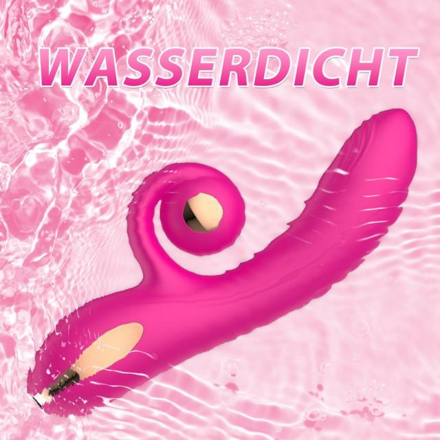 10-Speed Magenta Rechargeable Silicone Vibrator with Swinging Function