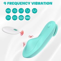 9-Speed Cyan App-Controlled Wearable Panty Vibrator with Dual Remote Function & Magnetic USB Charging